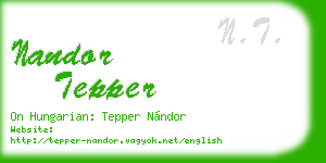 nandor tepper business card